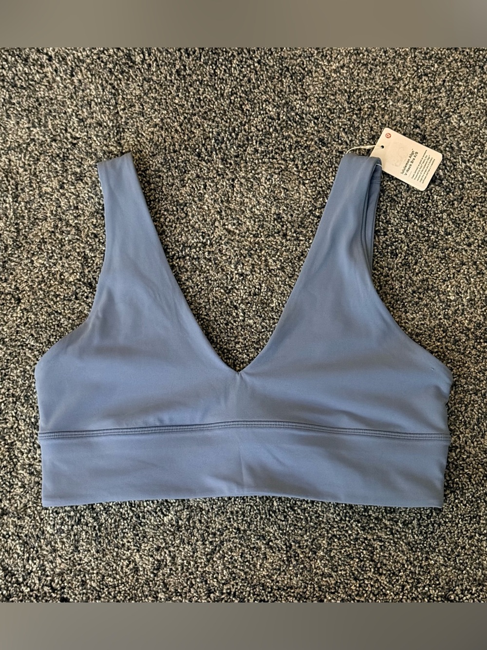 Lululemon Align V-Neck Bra A/B Cup Washed Denim Women’s Size 12 NWT - Picture 3 of 5